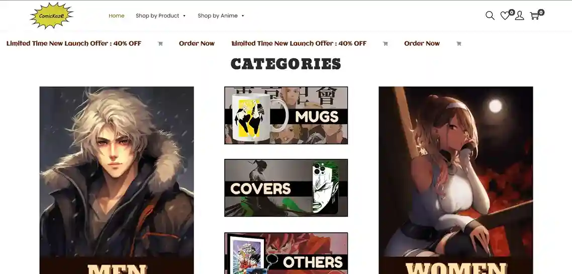 comickaze website preview image